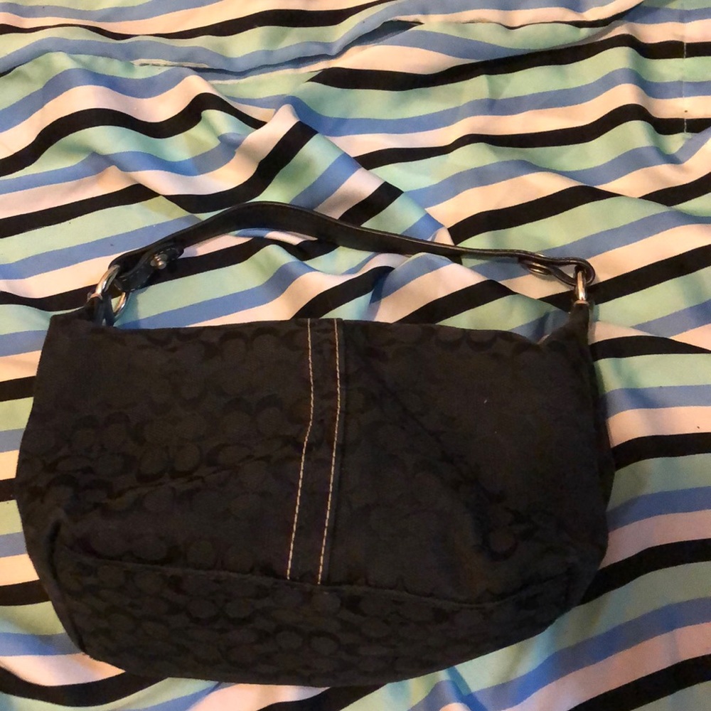 Coach black mini purse